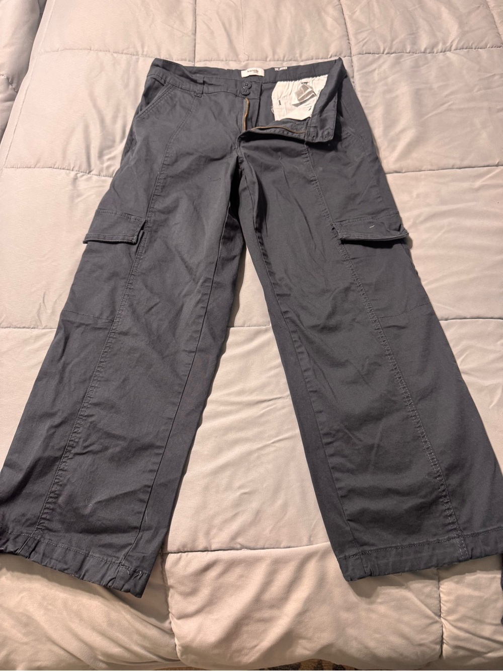 Kensie Women's Cargo Pants in Dark Gray
